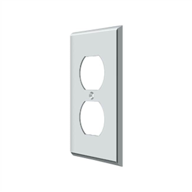 Deltana - Switch Plate, Double Outlet - Polished Chrome