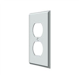 Deltana - Switch Plate, Double Outlet - Polished Chrome