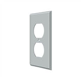 Deltana - Switch Plate, Double Outlet - Brushed Chrome