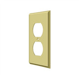 Deltana - Switch Plate, Double Outlet - Polished Brass