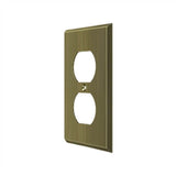 Deltana - Switch Plate, Double Outlet - Antique Brass