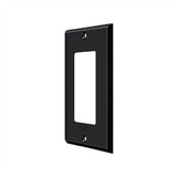 Deltana - Switch Plate, Single Rocker - Paint Black