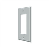 Deltana - Switch Plate, Single Rocker - Brushed Chrome