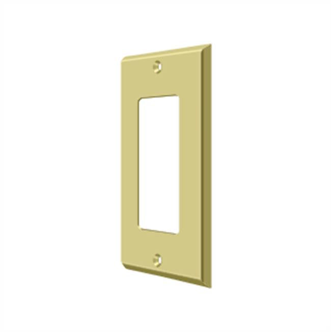 Deltana - Switch Plate, Single Rocker - Polished Brass