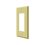 Deltana - Switch Plate, Single Rocker - Polished Brass