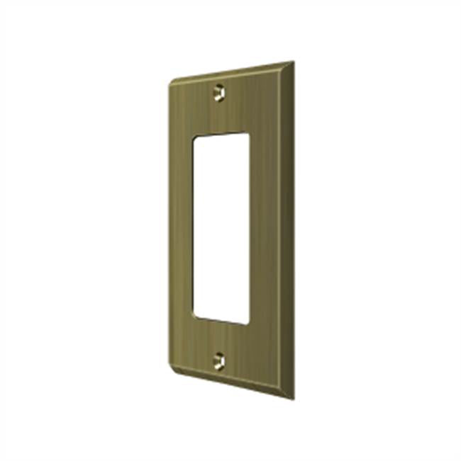 Deltana - Switch Plate, Single Rocker - Antique Brass