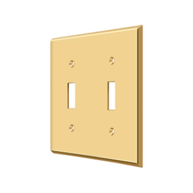 Deltana - Switch Plate, Double Standard - PVD Polished Brass