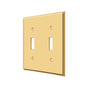 Deltana - Switch Plate, Double Standard - PVD Polished Brass