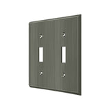 Deltana - Switch Plate, Double Standard - Antique Nickel