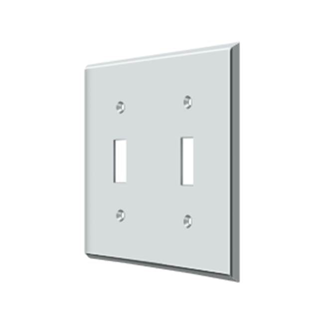 Deltana - Switch Plate, Double Standard - Polished Chrome