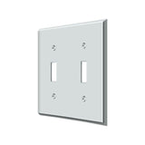 Deltana - Switch Plate, Double Standard - Polished Chrome