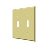 Deltana - Switch Plate, Double Standard - Polished Brass