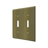 Deltana - Switch Plate, Double Standard - Antique Brass