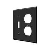 Deltana - Switch Plate, Single Switch/Double Outlet - Paint Black