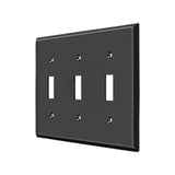 Deltana - Switch Plate, Triple Standard - Oil-rubbed Bronze