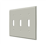 Deltana - Switch Plate, Triple Standard - Brushed Nickel