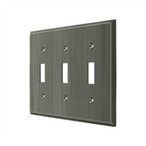 Deltana - Switch Plate, Triple Standard - Antique Nickel