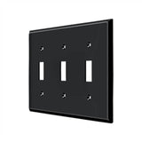 Deltana - Switch Plate, Triple Standard - Paint Black