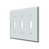 Deltana - Switch Plate, Triple Standard - Polished Chrome