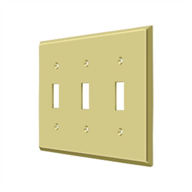 Deltana - Switch Plate, Triple Standard - Polished Brass