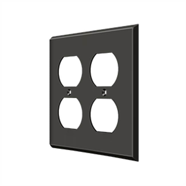 Deltana - Switch Plate, Quadruple Outlet - Oil-rubbed Bronze