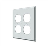 Deltana - Switch Plate, Quadruple Outlet - Polished Chrome