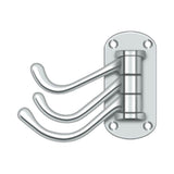 Deltana - Triple Swivel Hook, Heavy Duty, 4'' Projection - Polished Chrome