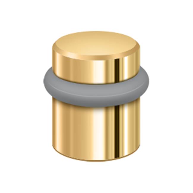 Deltana - Round Universal Floor Bumper 1-1/2'', Solid Brass - PVD Polished Brass