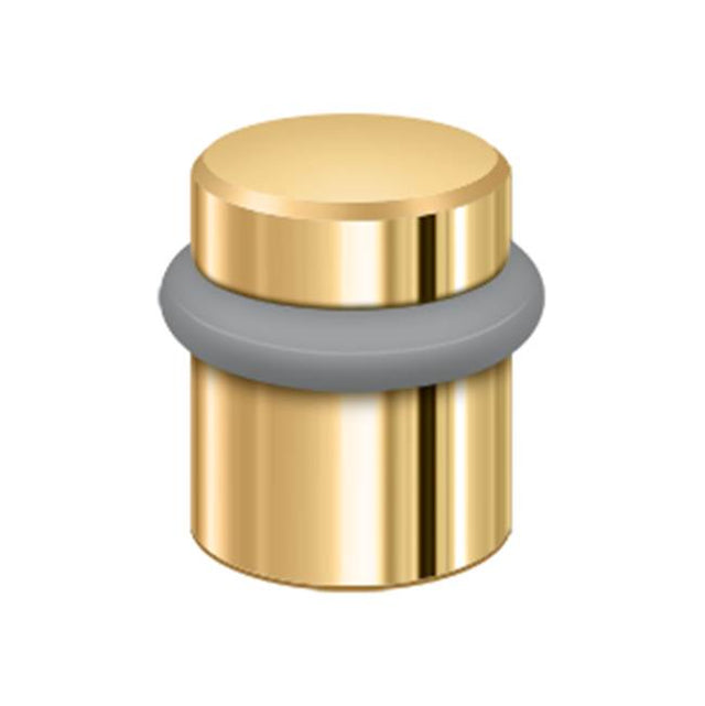 Deltana - Round Universal Floor Bumper 1-1/2'', Solid Brass - PVD Polished Brass