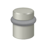 Deltana - Round Universal Floor Bumper 1-1/2'', Solid Brass - Brushed Nickel