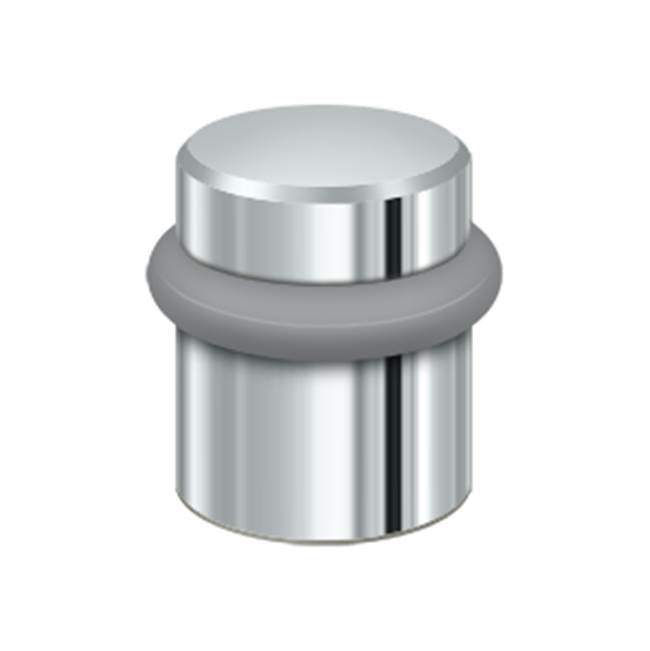 Deltana - Round Universal Floor Bumper 1-1/2'', Solid Brass - Polished Chrome
