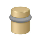 Deltana - Round Universal Floor Bumper 1-1/2'', Solid Brass - Brushed Brass