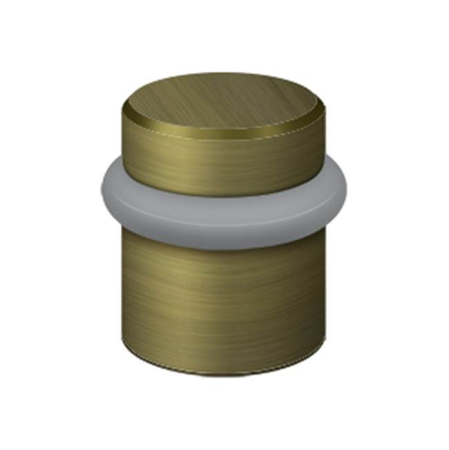 Deltana - Round Universal Floor Bumper 1-1/2'', Solid Brass - Antique Brass