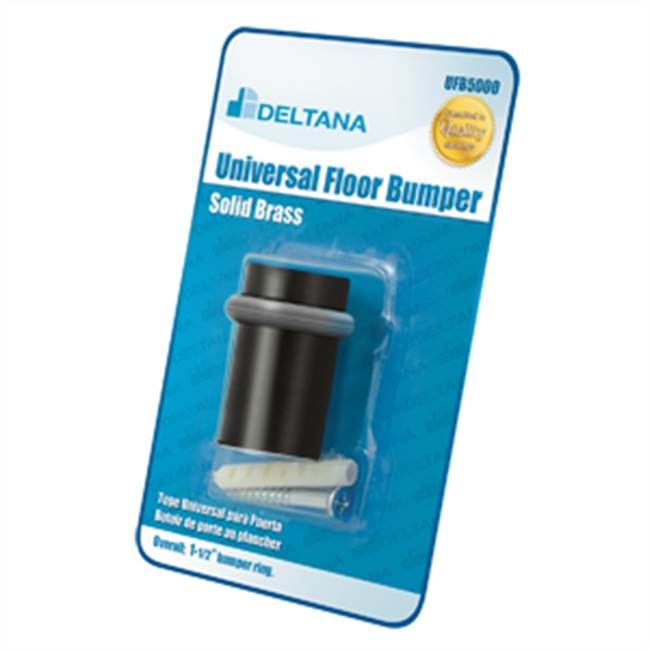 Deltana - Universal Floor Bumper Blister Pack 2'', Solid Brass - Oil-rubbed Bronze