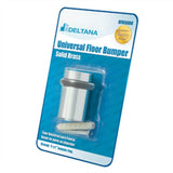 Deltana - Universal Floor Bumper Blister Pack 2'', Solid Brass - Polished Chrome