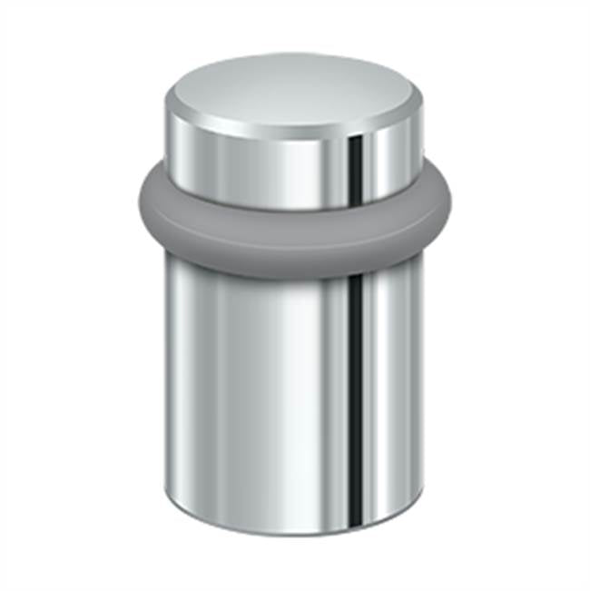 Deltana - Round Universal Floor Bumper 2'', Solid Brass - Polished Chrome