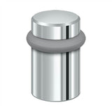 Deltana - Round Universal Floor Bumper 2'', Solid Brass - Polished Chrome
