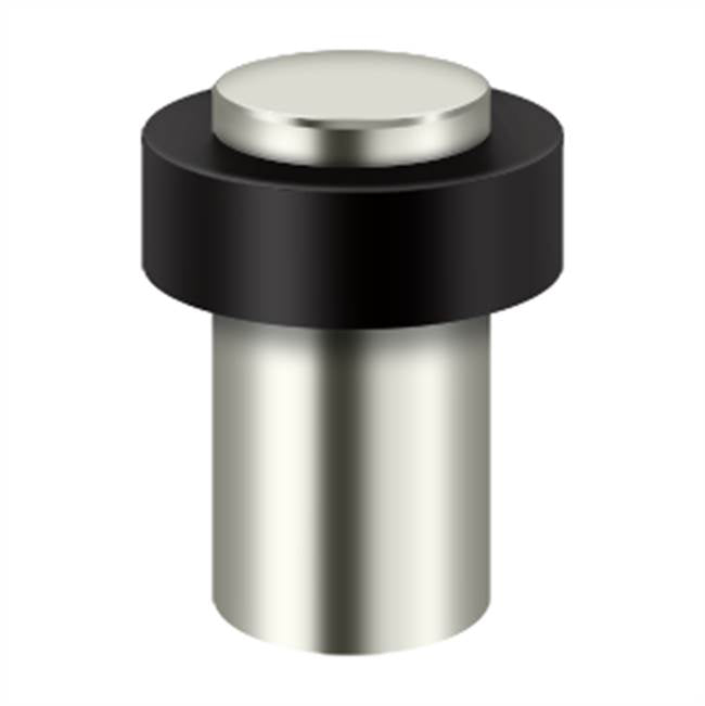 Deltana - Round Universal Floor Bumper 3'', Heavy Duty, Solid Brass - Polished Nickel
