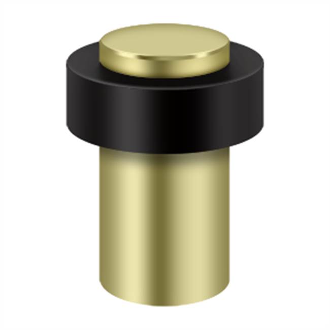 Deltana - Round Universal Floor Bumper 3'', Heavy Duty, Solid Brass - Unlacquered Brass