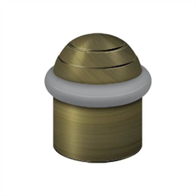 Deltana - Round Universal Floor Bumper Dome Cap 1-5/8'', Solid Brass - Antique Brass