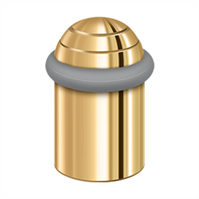 Deltana - Round universal Floor Bumper Dome Cap 2-1/8'', Solid Brass - PVD Polished Brass