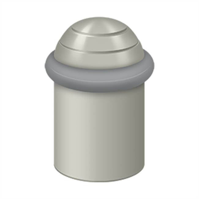 Deltana - Round universal Floor Bumper Dome Cap 2-1/8'', Solid Brass - Brushed Nickel
