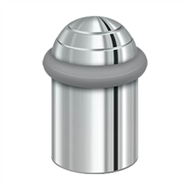 Deltana - Round universal Floor Bumper Dome Cap 2-1/8'', Solid Brass - Polished Chrome