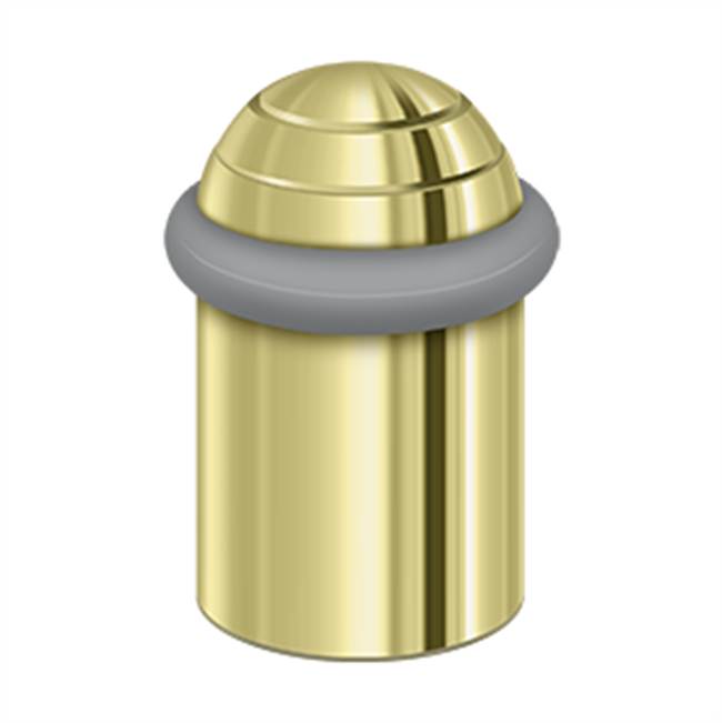 Deltana - Round universal Floor Bumper Dome Cap 2-1/8'', Solid Brass - Polished Brass