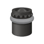 Deltana - Round Universal Floor Bumper Pattern Cap 1-5/8'', Solid Brass - Oil-rubbed Bronze