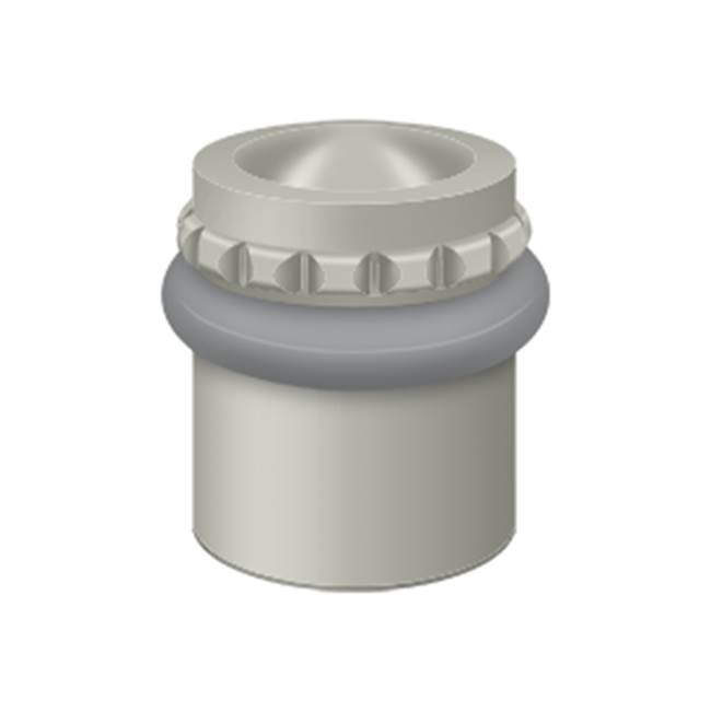 Deltana - Round Universal Floor Bumper Pattern Cap 1-5/8'', Solid Brass - Brushed Nickel