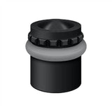 Deltana - Round Universal Floor Bumper Pattern Cap 1-5/8'', Solid Brass - Paint Black