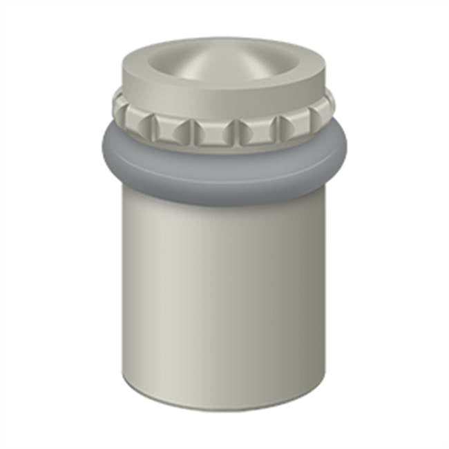 Deltana - Round Universal Floor Bumper Pattern Cap 2-1/8'', Solid Brass - Brushed Nickel
