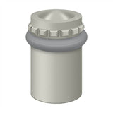Deltana - Round Universal Floor Bumper Pattern Cap 2-1/8'', Solid Brass - Brushed Nickel