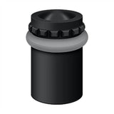 Deltana - Round Universal Floor Bumper Pattern Cap 2-1/8'', Solid Brass - Paint Black